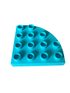 Lego® Duplo® zaoblená kostka 4x4 tyrkysová